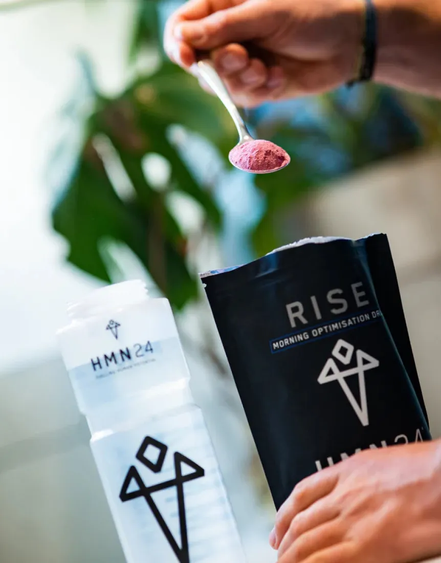 A person using KMN24 products.