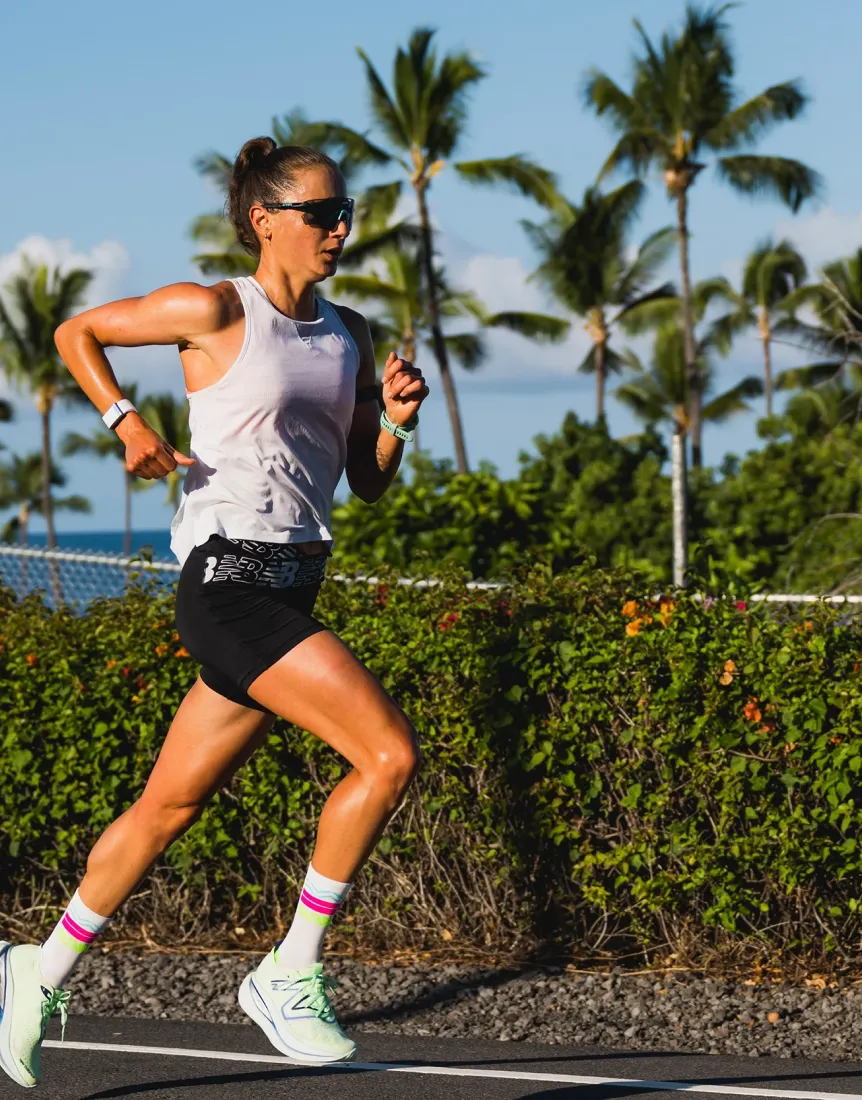 A women running.
