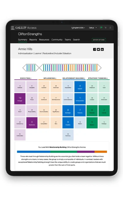StrengthsFinder.