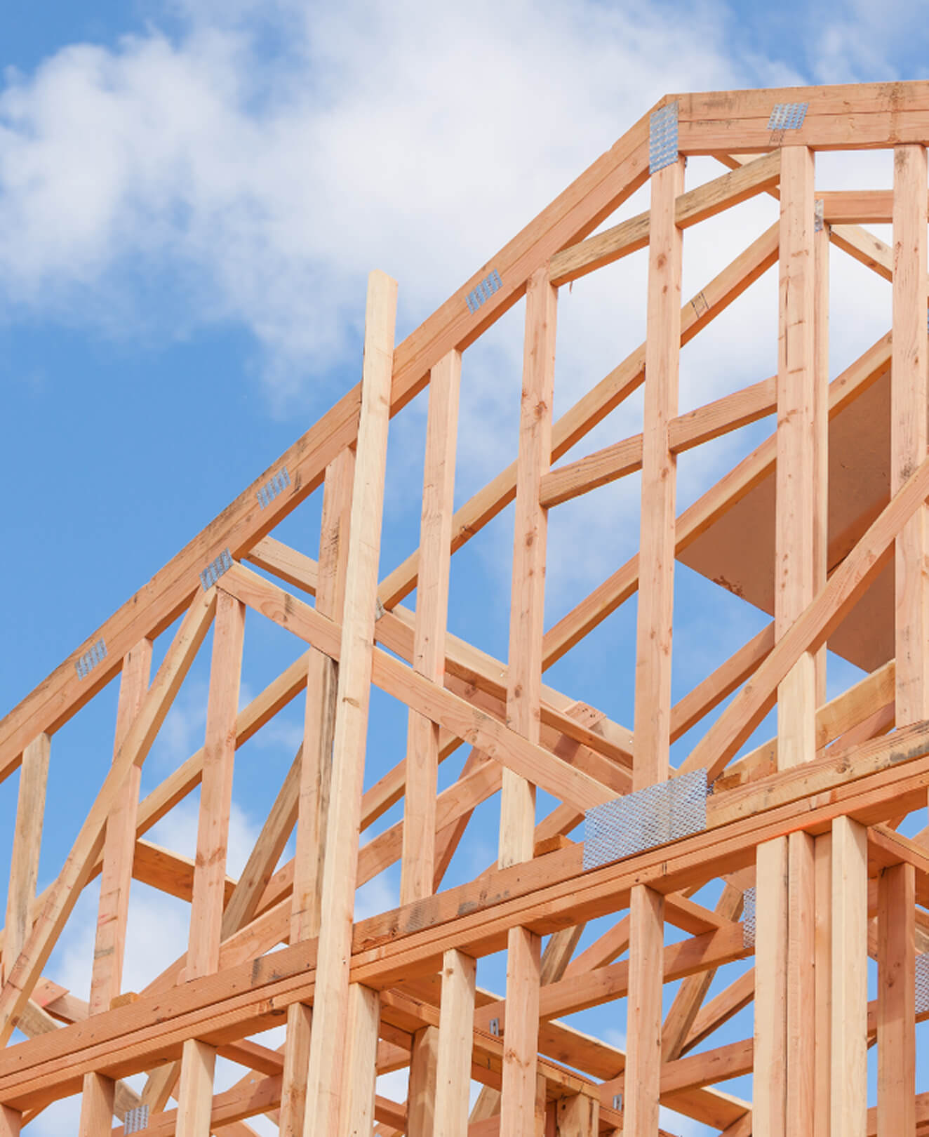 Wooden building frame under construction – visual example of materials needing EPD certification