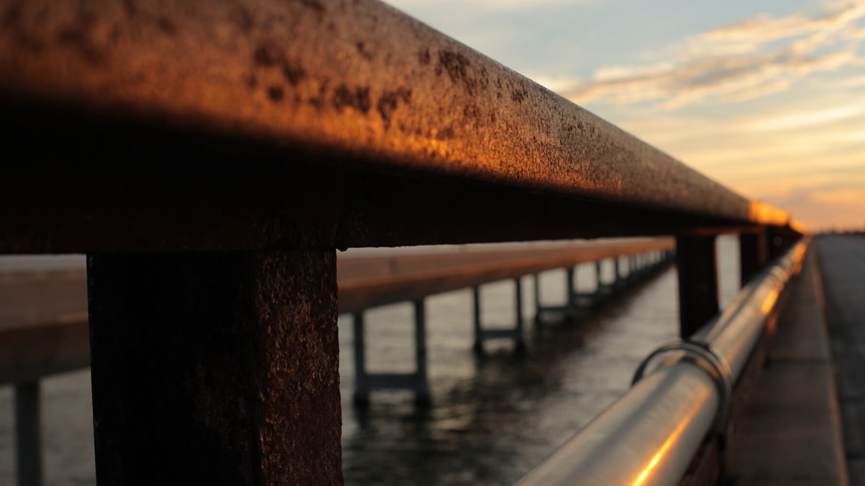 Bridge structure photographed at sunset – large-scale infrastructure benefiting from faster EPD production