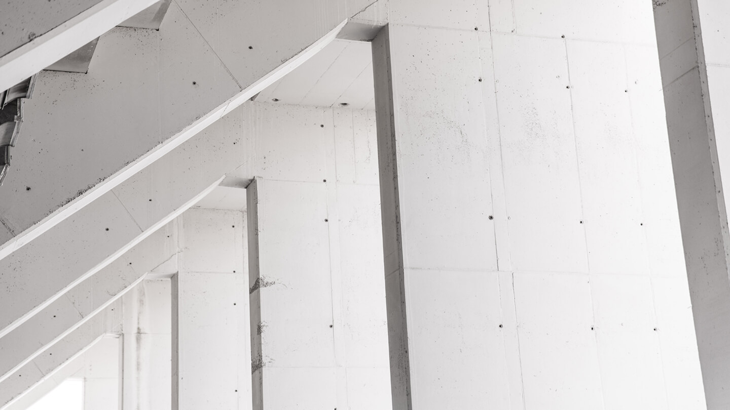 Detail of raw concrete wall – construction material eligible for automated environmental declarations via EPD Generator