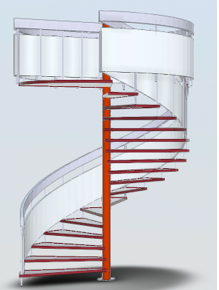 Scanning of a staircase with Circular scan, Lidar scanning
