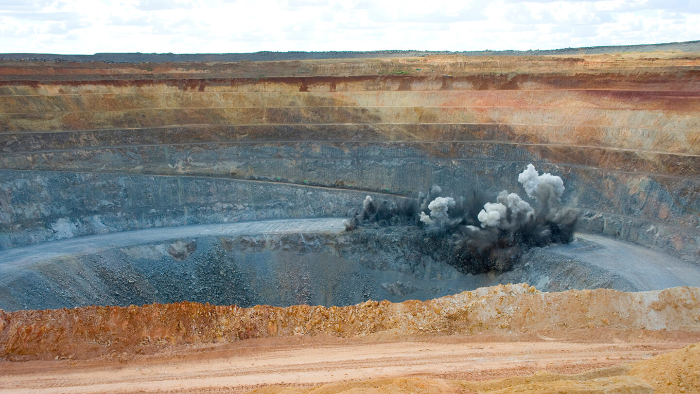 A mining blast 