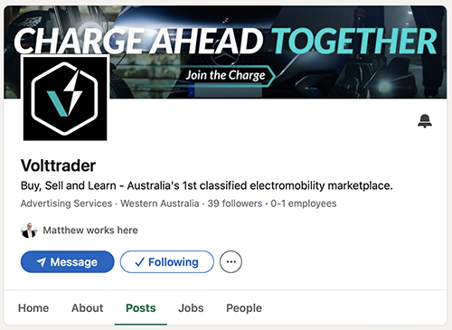 Volttrader's LinkedIn page