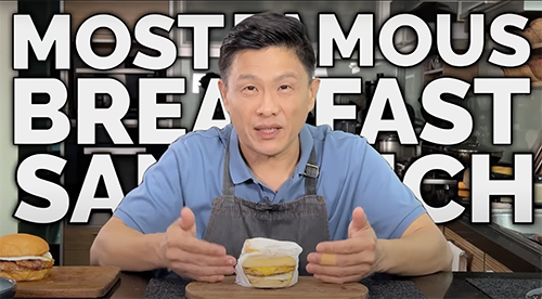 A screenshot of the Jill's sausages video I made for ieatishootipost