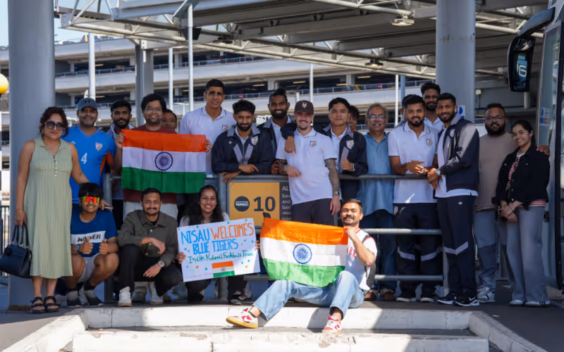 Team India (Blue Tigers) arriving in London for the Unity Cup 2026