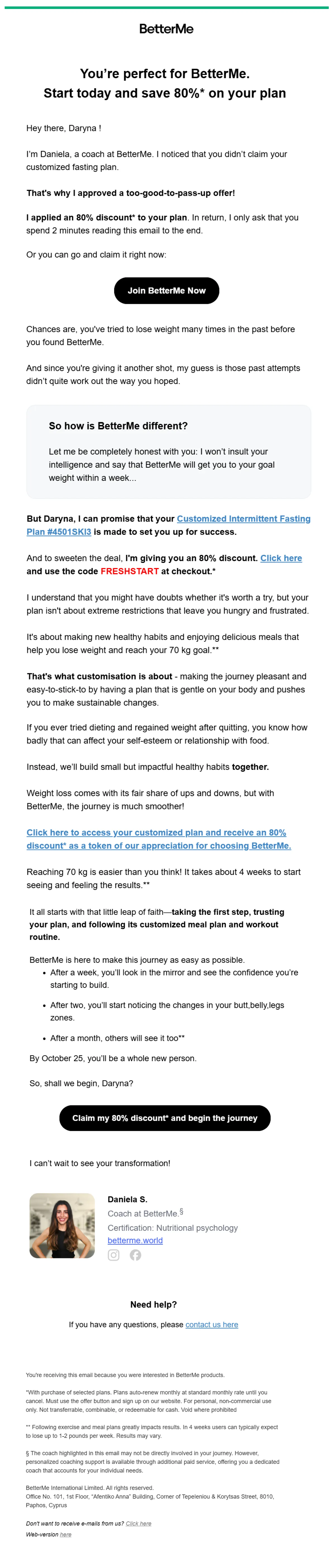BetterMe: Health Coaching