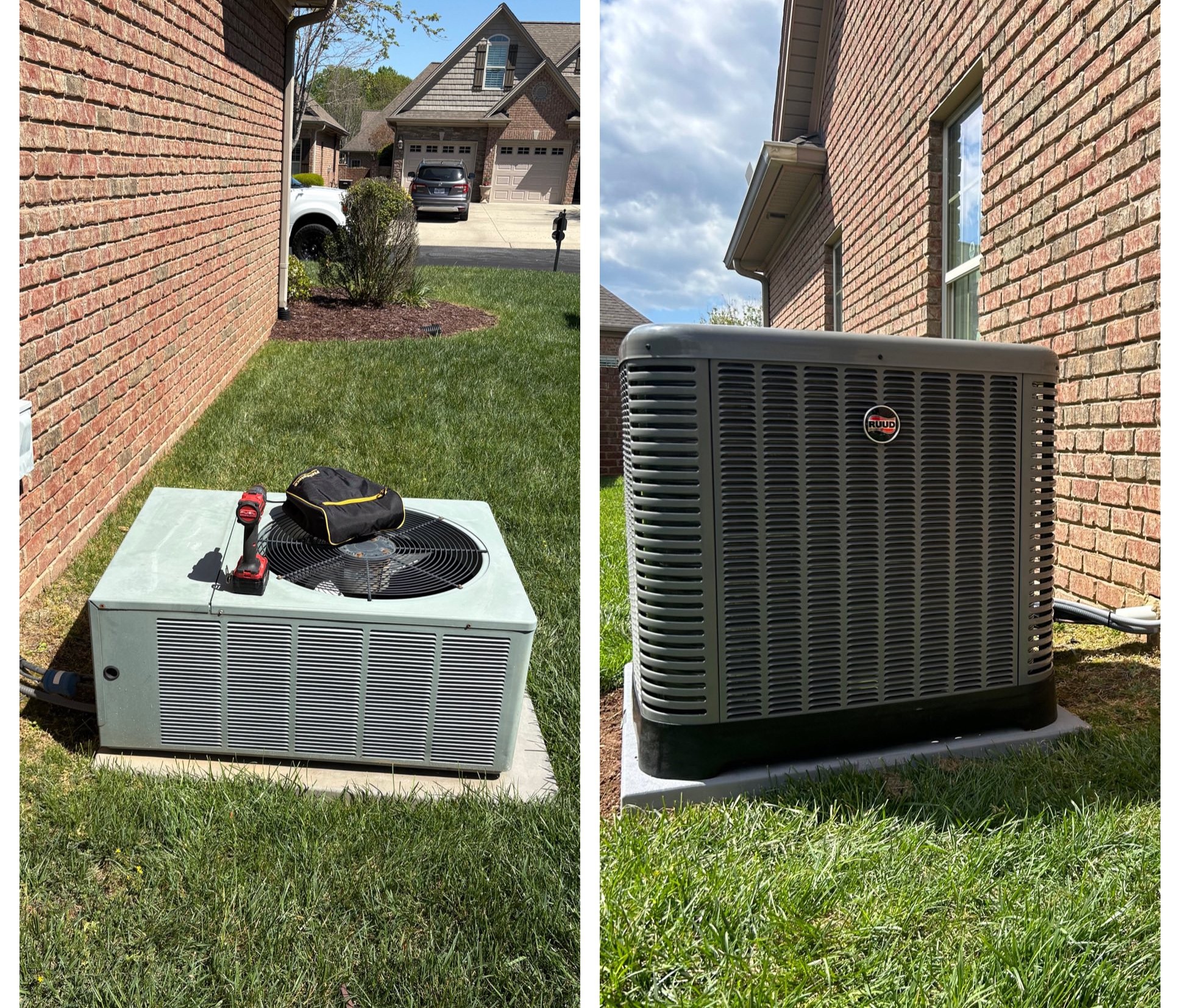 Large outdoor heat pump unit installed.