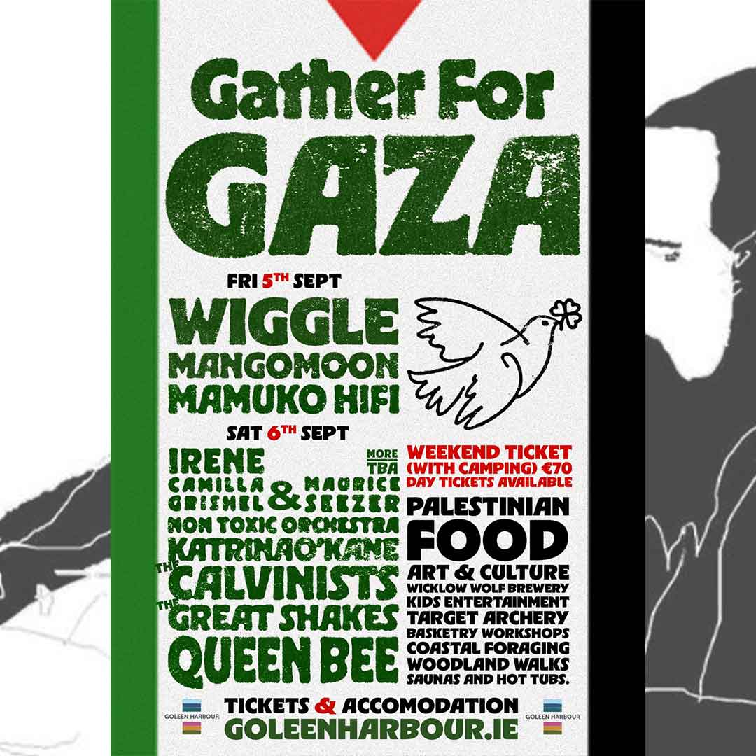 A poster for a Gaza Fundraiser gig at Goleen Harbour West Cork Friday 5th September 2025