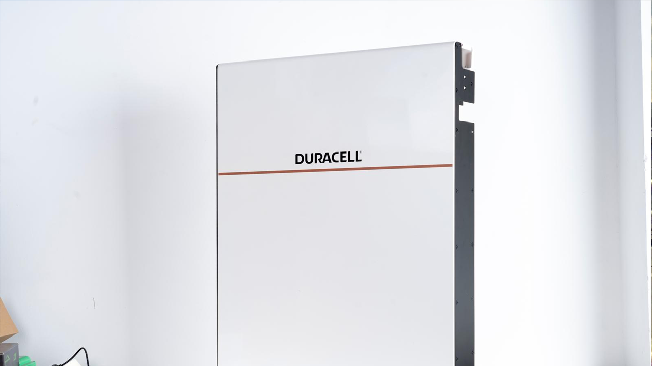 Duracell Energy Home Storage battery against a white background