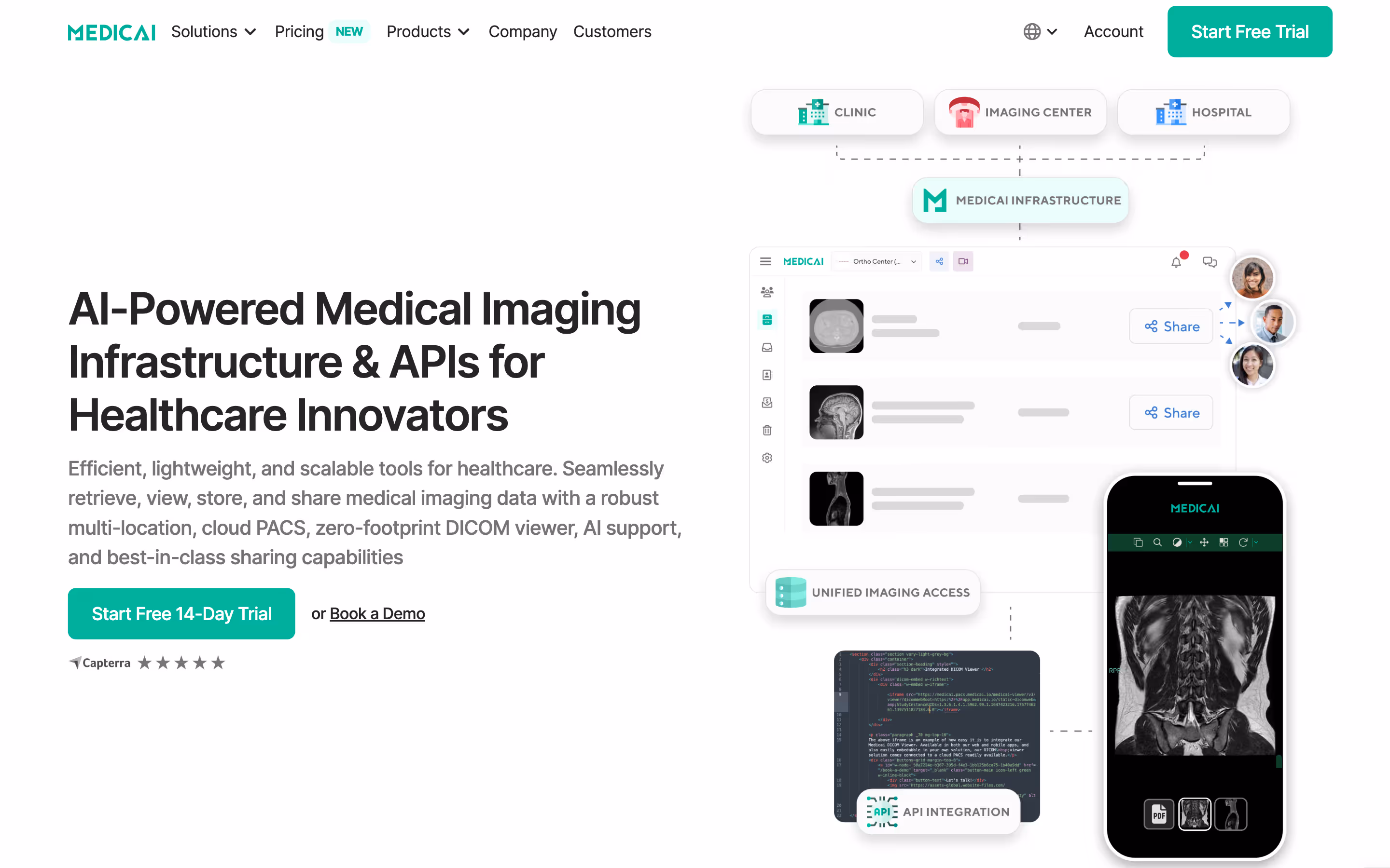 A screenshot of the Medicai website, Q2 2025, after the redesign