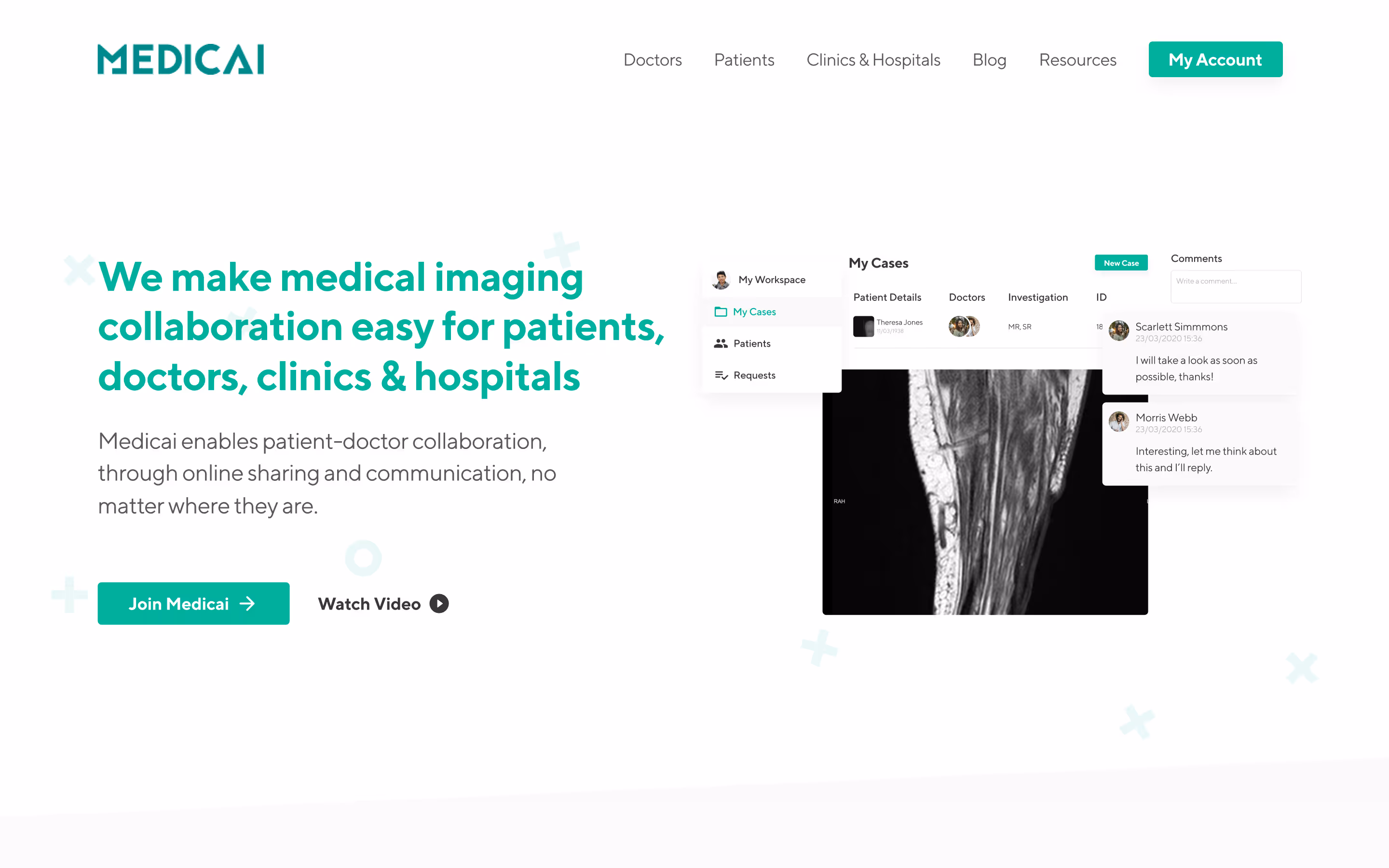 A screenshot of the Medicai website, early 2023, before the redesign