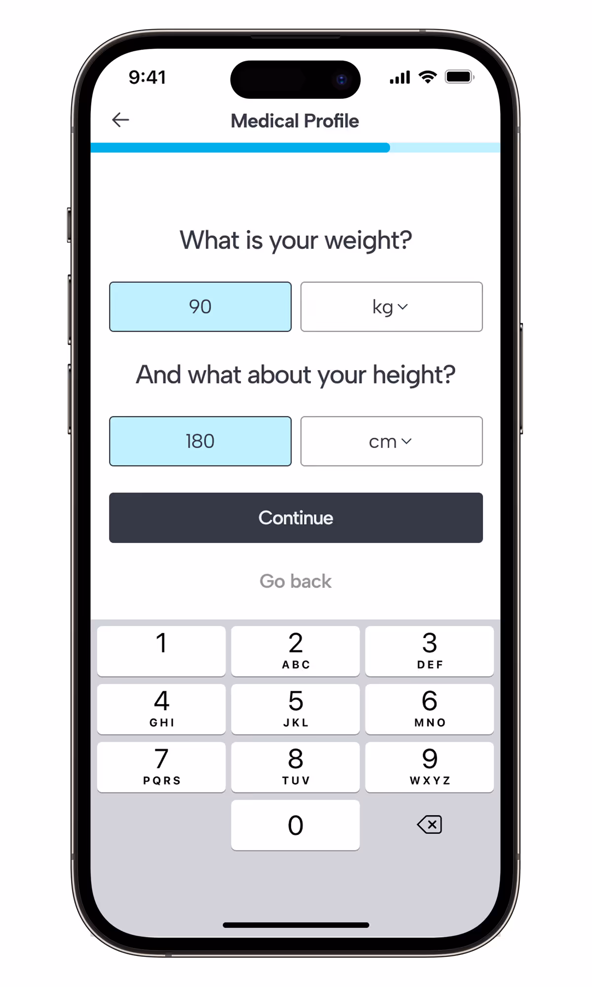 Screen of Eupnoos Mobile App showing the Onboarding