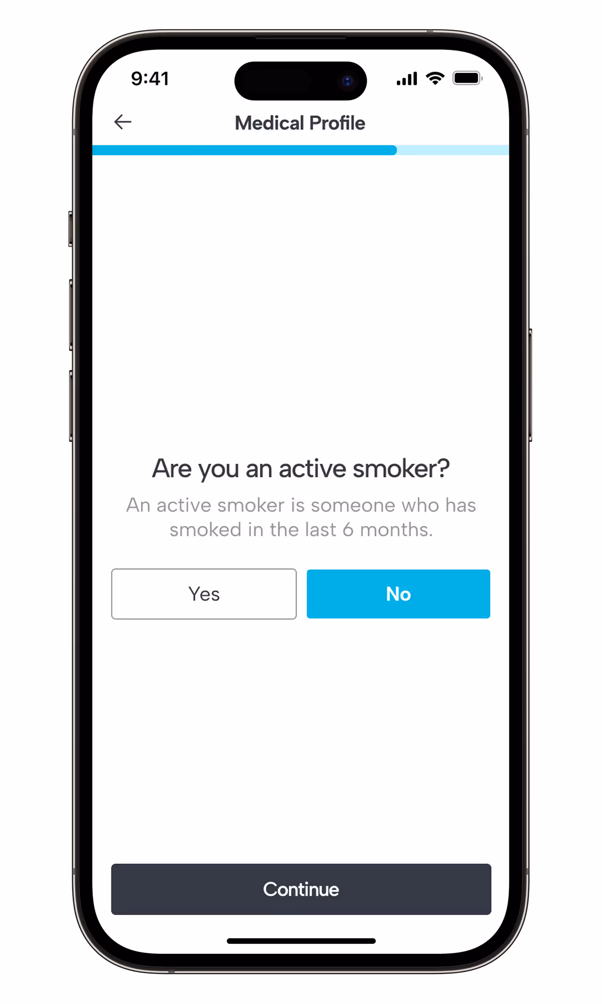 Screen of Eupnoos Mobile App showing the Onboarding