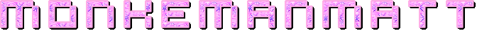 name of the creator of the website as animated pink text