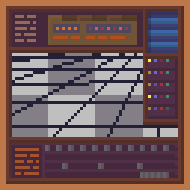 pixelart of a 3d-modelling program