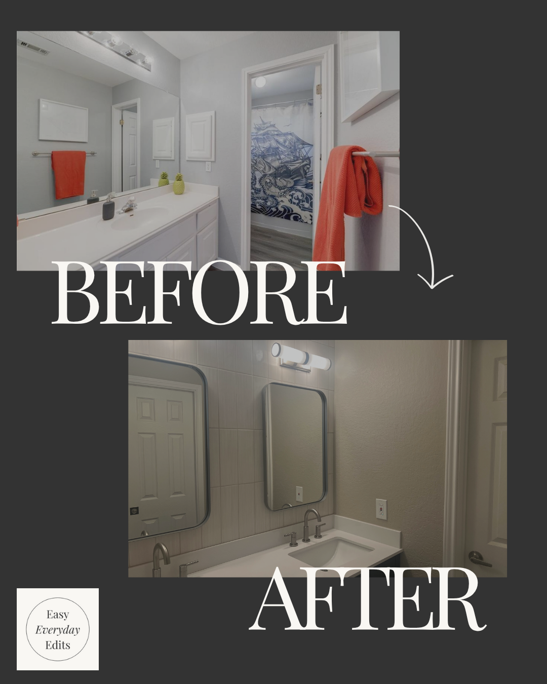 Guest Bath Before/After