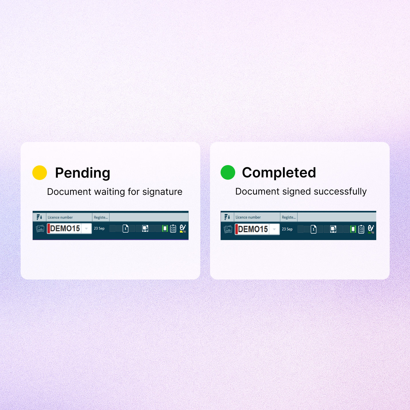 Pending contract CAB