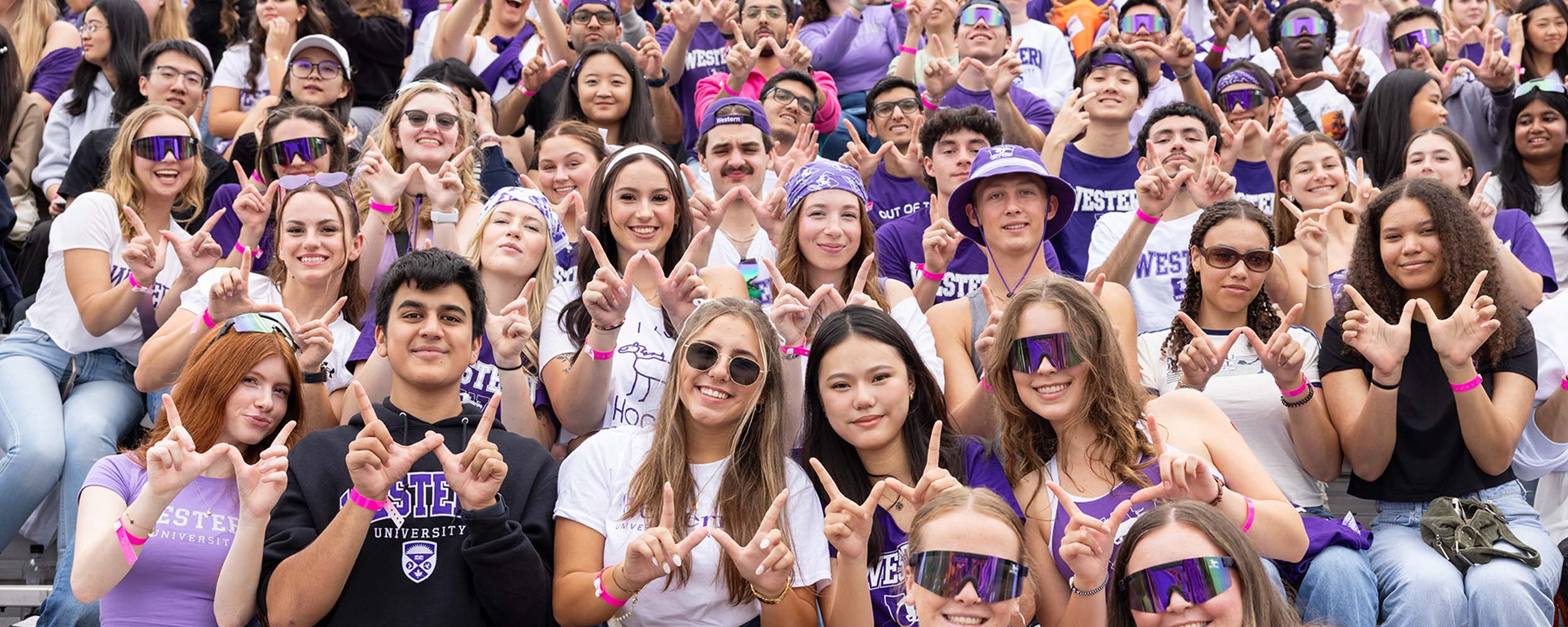 Proud Western Students at a game.