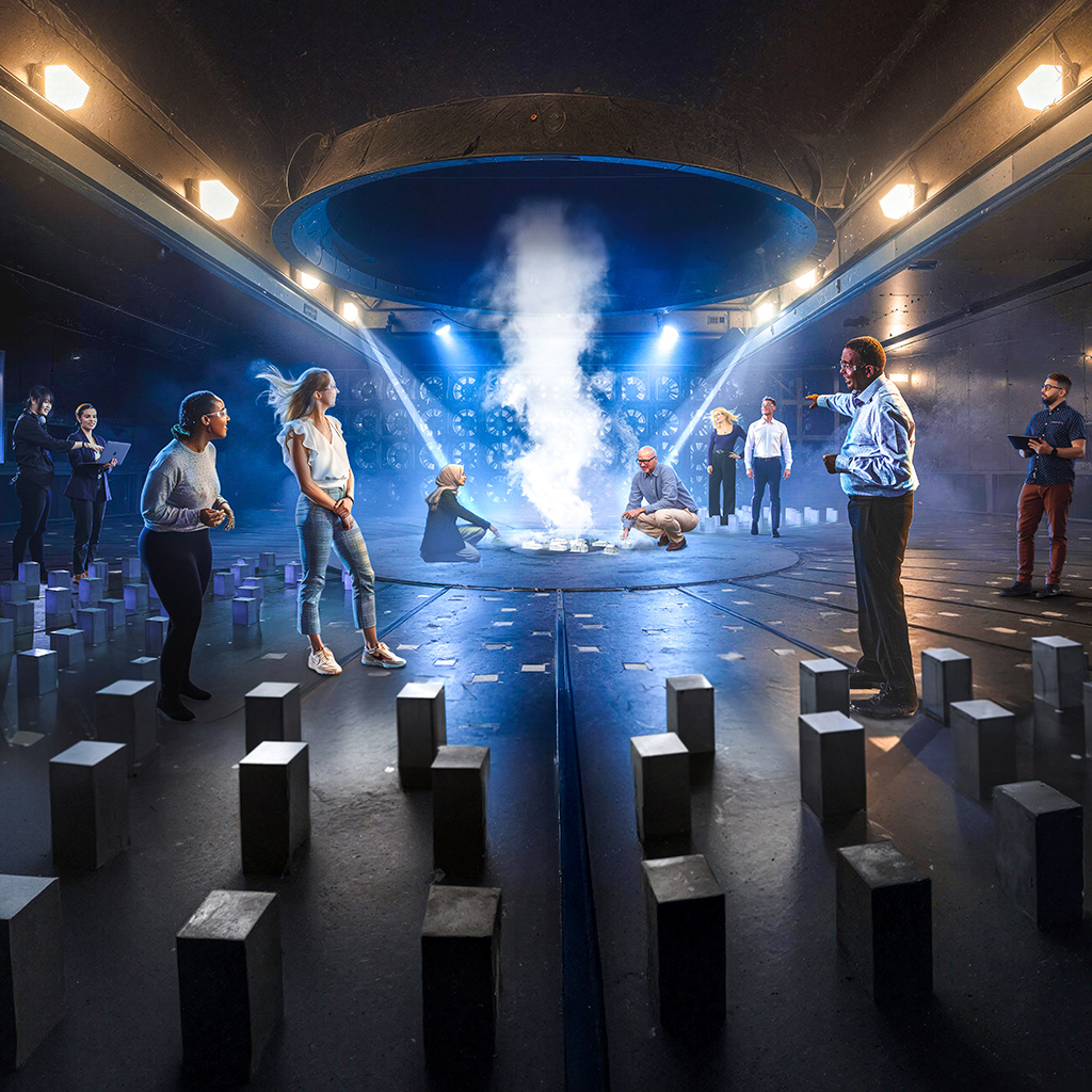 Faculty and students at Western's WindEEE Dome.