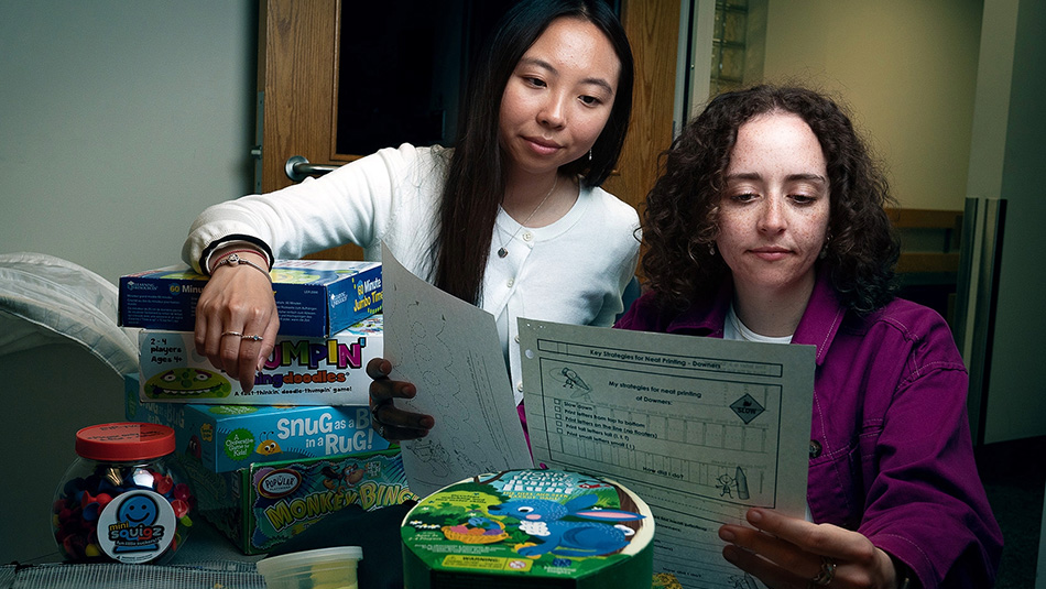 Holly Tang and Annie Bird on placement with TVCC