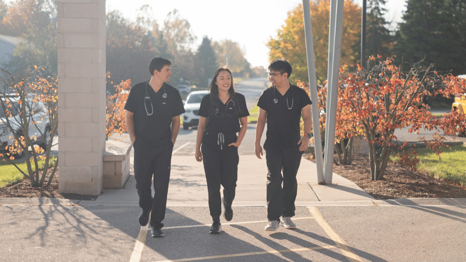Drs. Braden Boley, Lindsey Wong and Albert Luu at the Middlesex Centre Family Medicine Clinic in Ilderton, Ont.