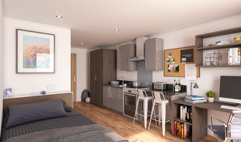 Internal photograph of The Oaks student accommodation - McLaren Construction