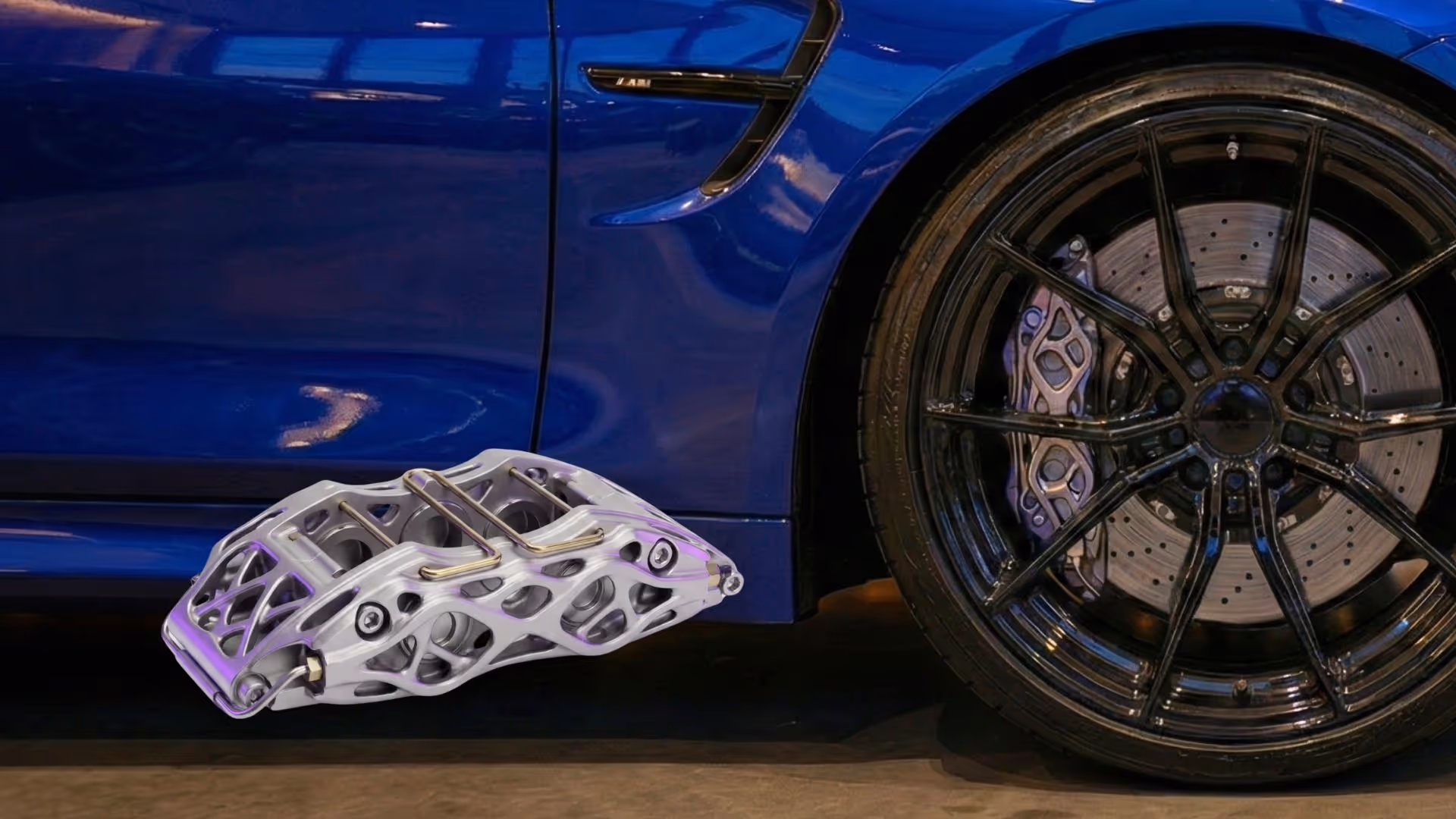 Titanium supercar brake caliper optimized with Cognitive Design