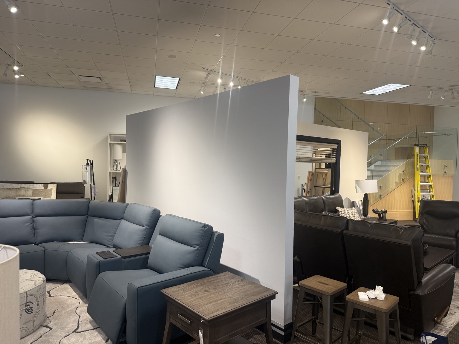 Finished La-Z-Boy South Common showroom interior painted by Blue Nile Painting