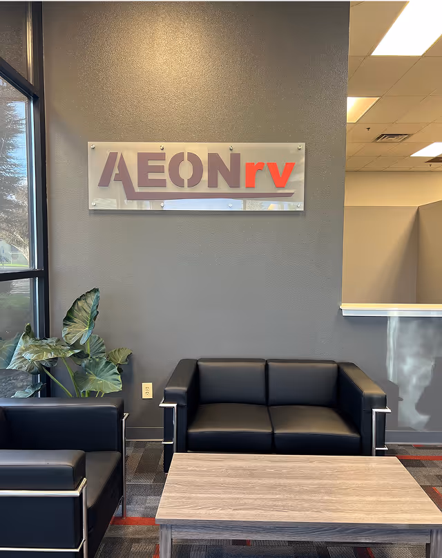 a photo of a reception in the aeon rv hq