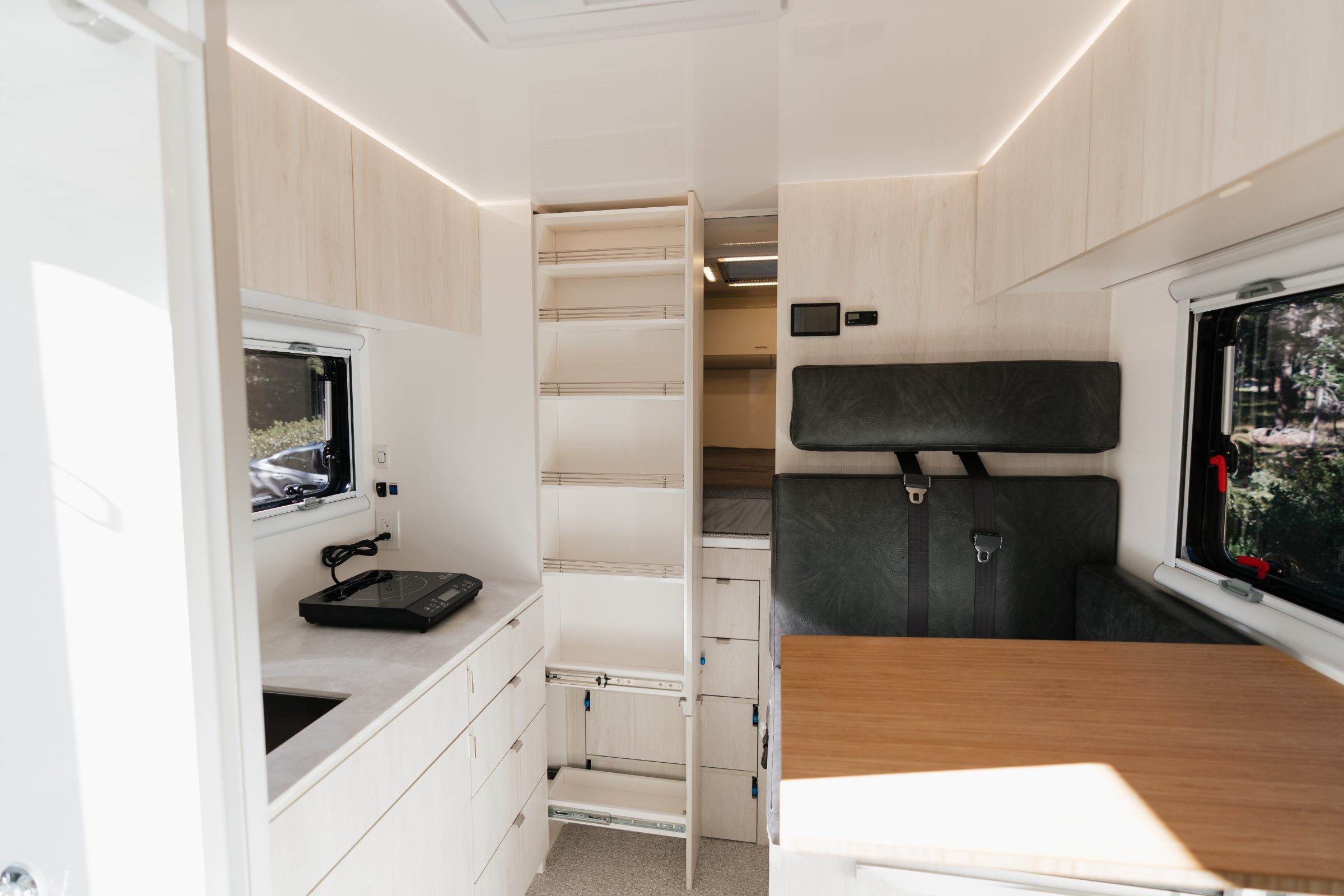 AEONrv galley with induction cooktop