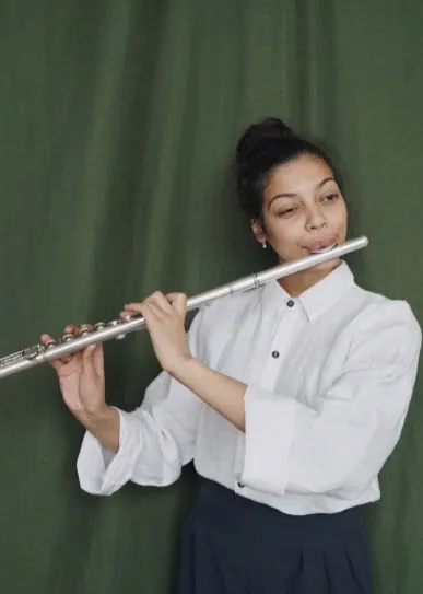 woman playing