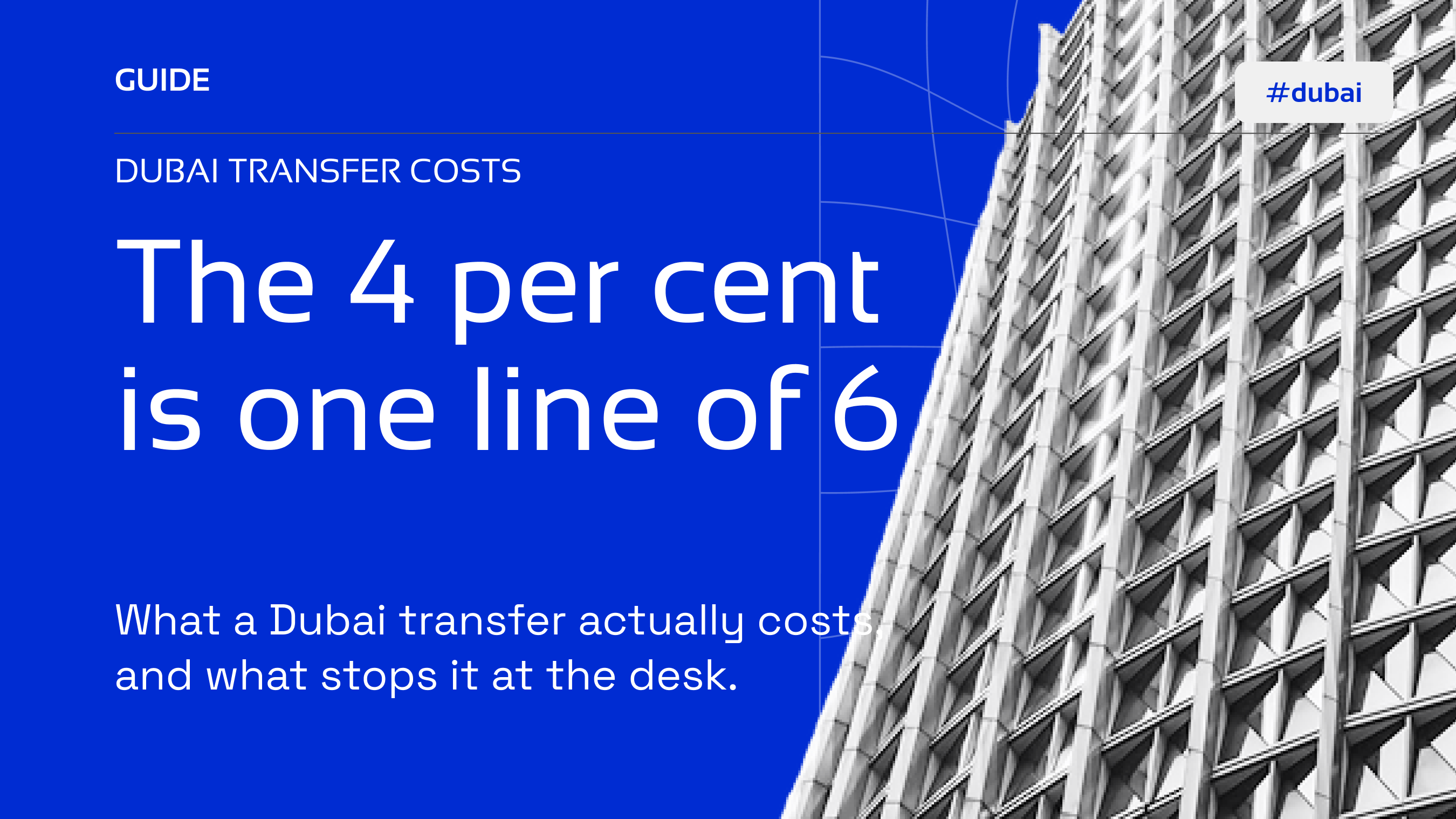 DLD fees in Dubai: the six lines paid on a property transfer, and the documents that stop the registration