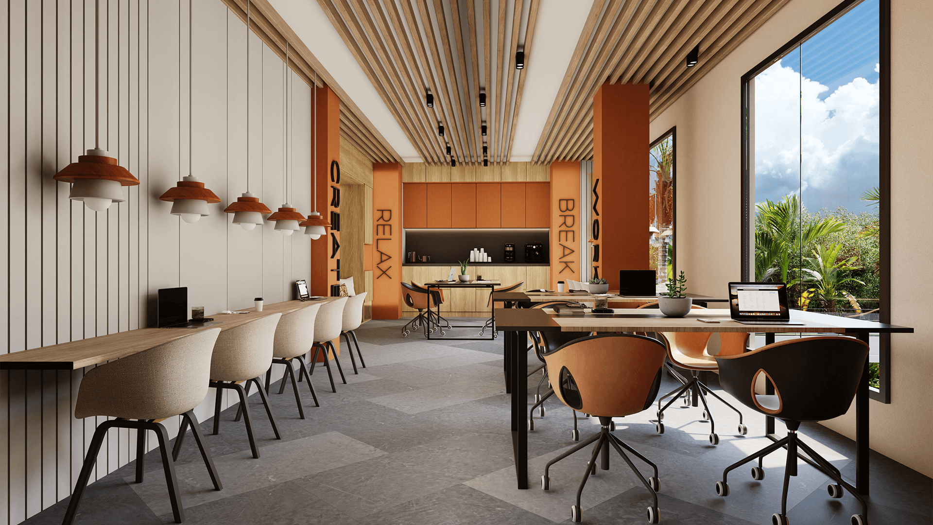 Zona coworking moderna