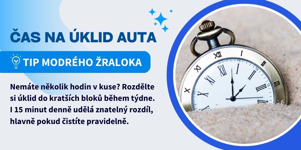 tip na úklid auta - rozdělení úklidu do menších kroků