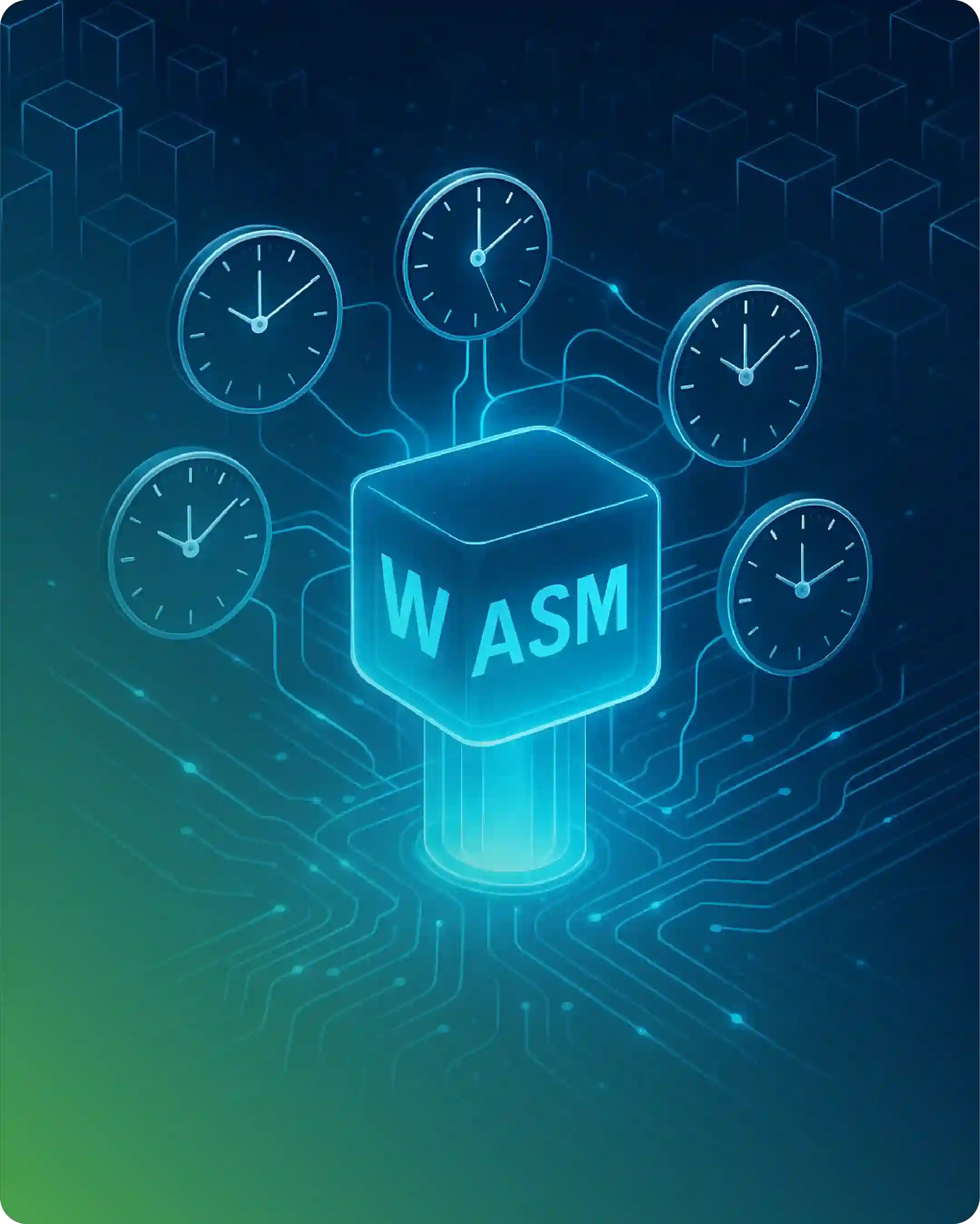 a Glowing Cube Labeled “Wasm”