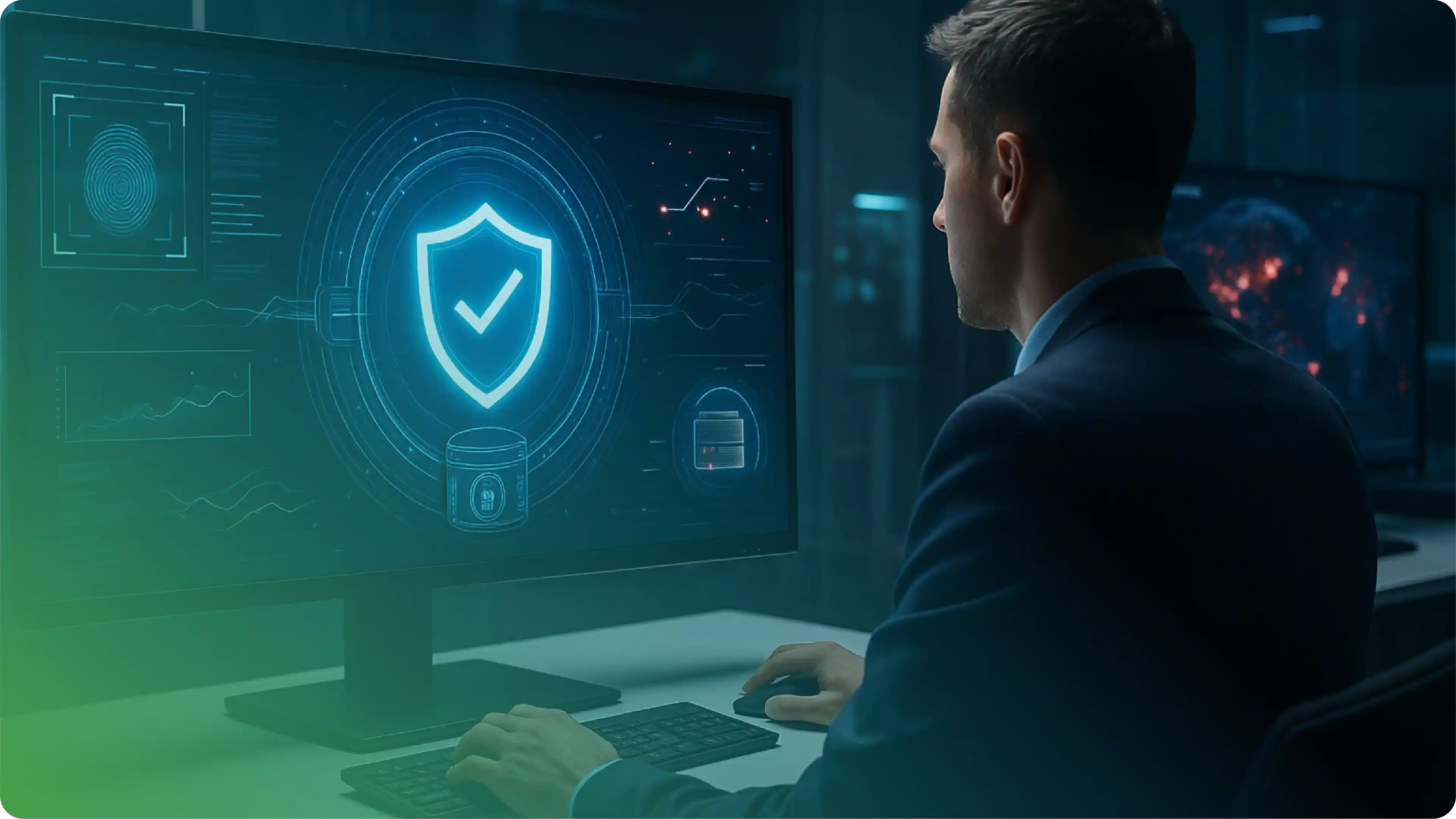 Professional Working on Cybersecurity Measures