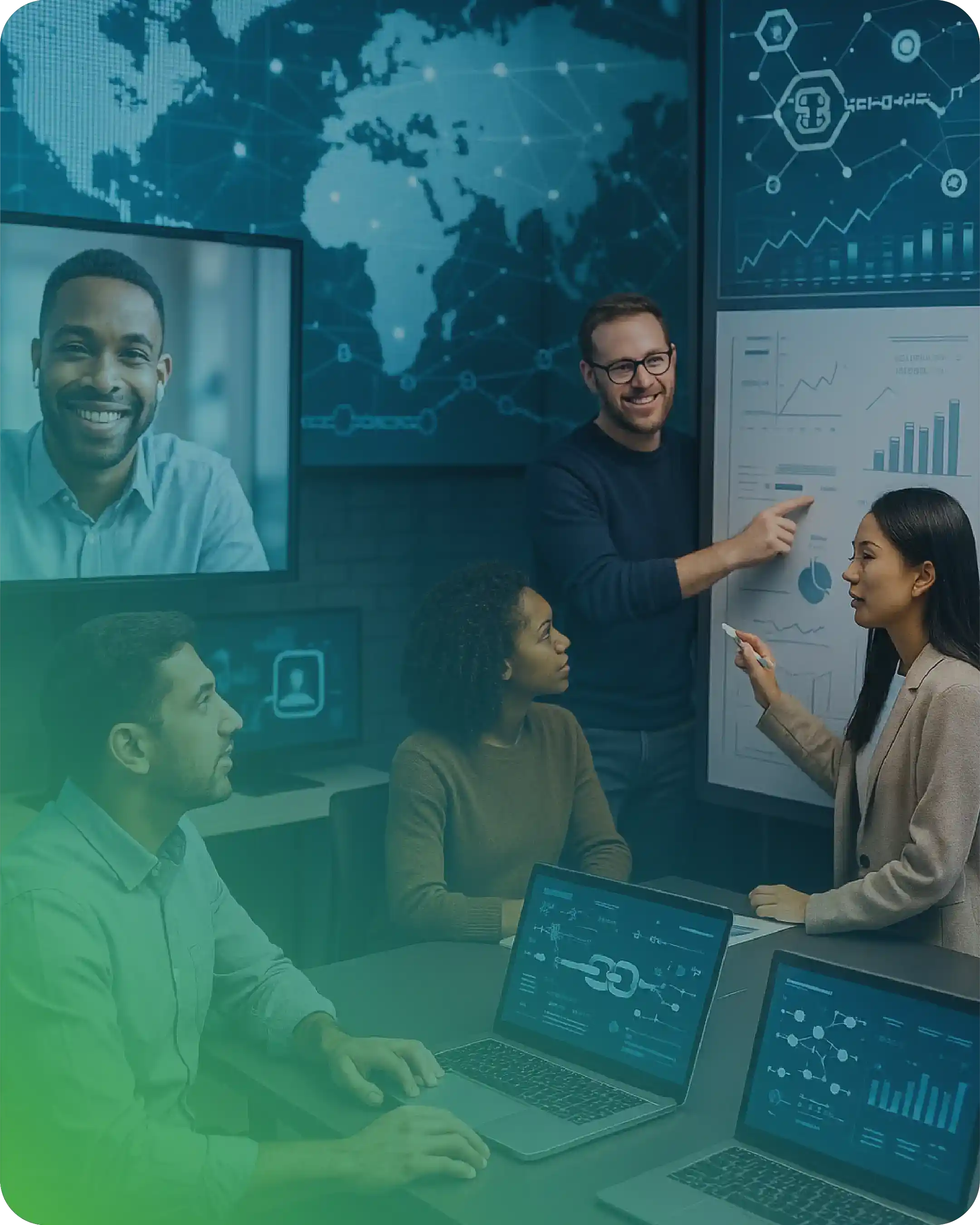 People Working on Blockchain System