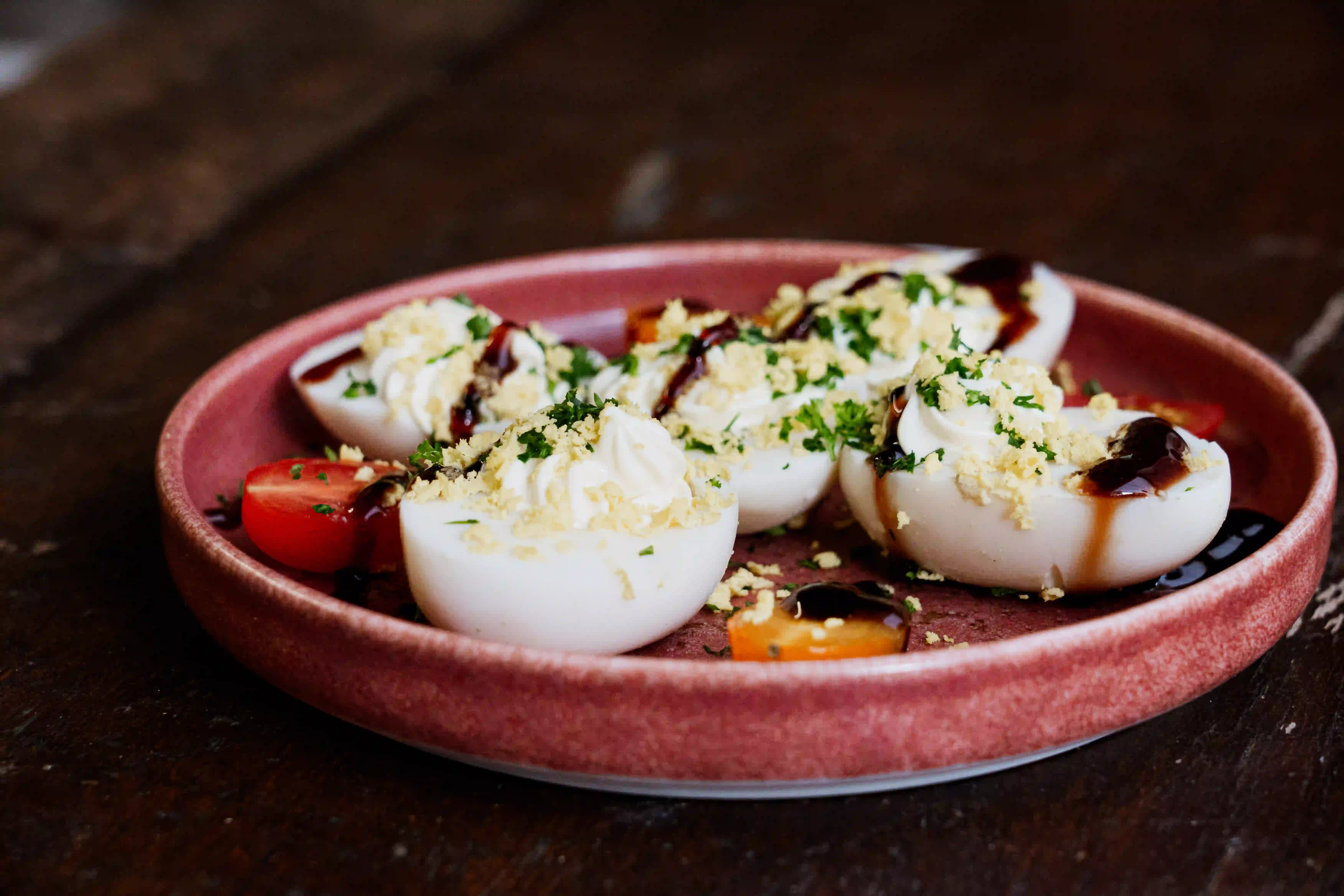 Œufs façon mimosa, recette maison du restaurant Jibé à Vigeois