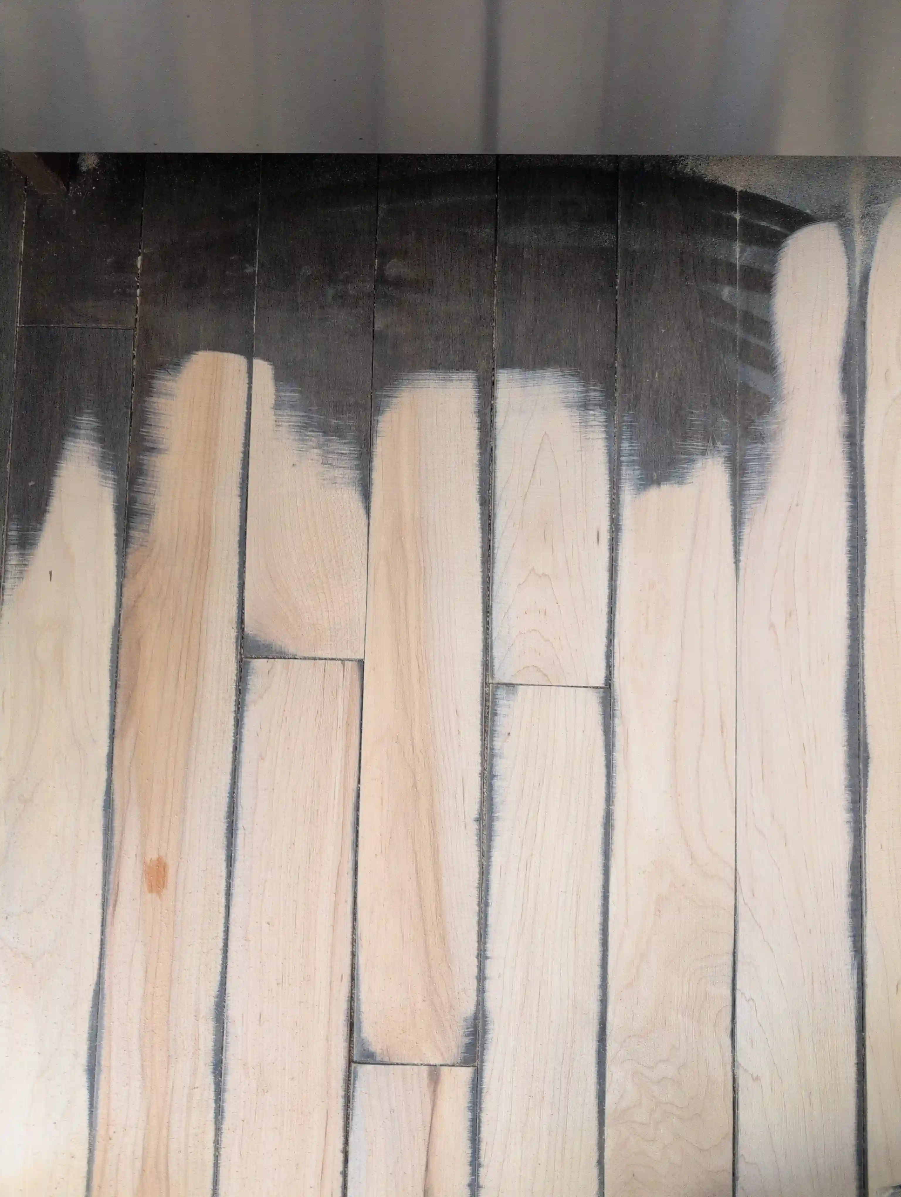 dark hardwood buffed out