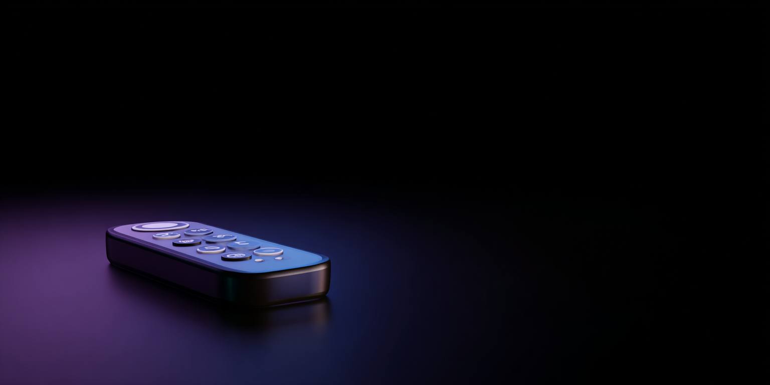 Glass remote symbolizing a controlled MVP demo.