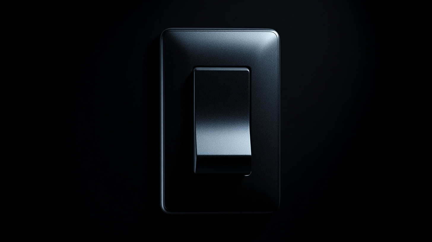 Half-flipped light switch showing partial activation before full customer engagement