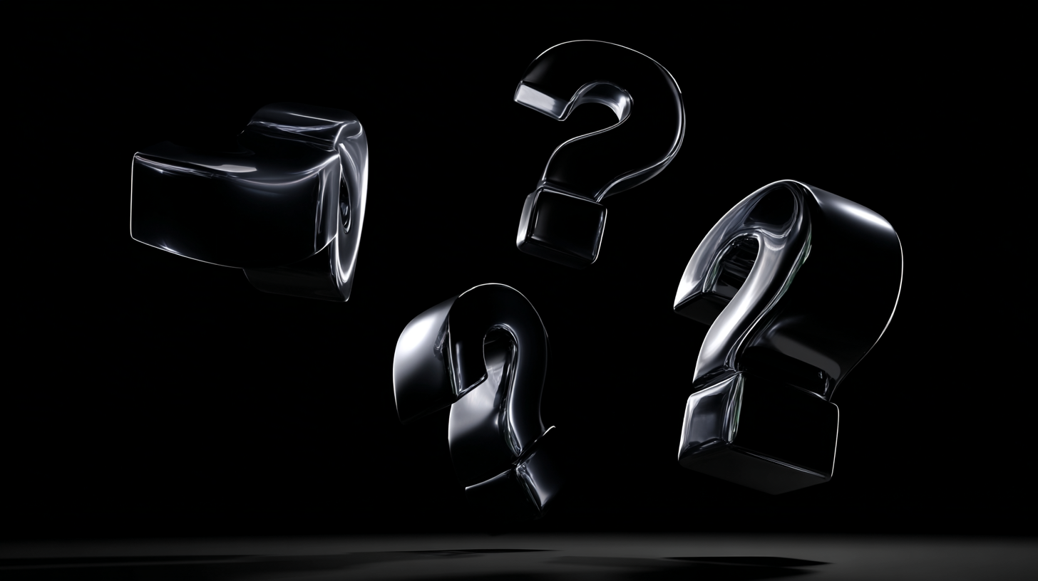 Abstract question marks suspended in space, illustrating ambiguity and guesswork in interpreting engagement signals.