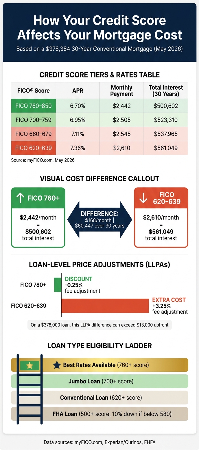 How Your Credit Score Affects Mortgage Rates & Total Cost