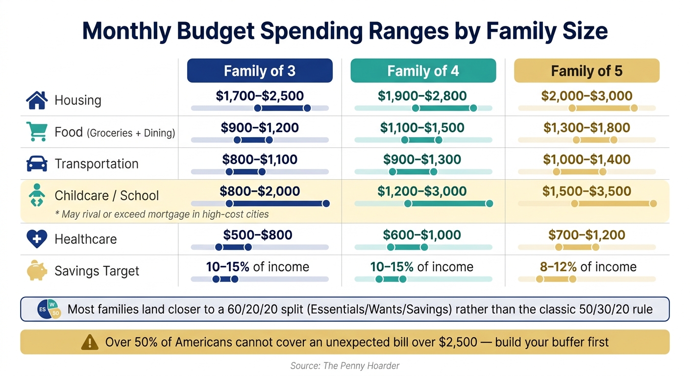 Family Budget Spending Limits by Family Size (2024)