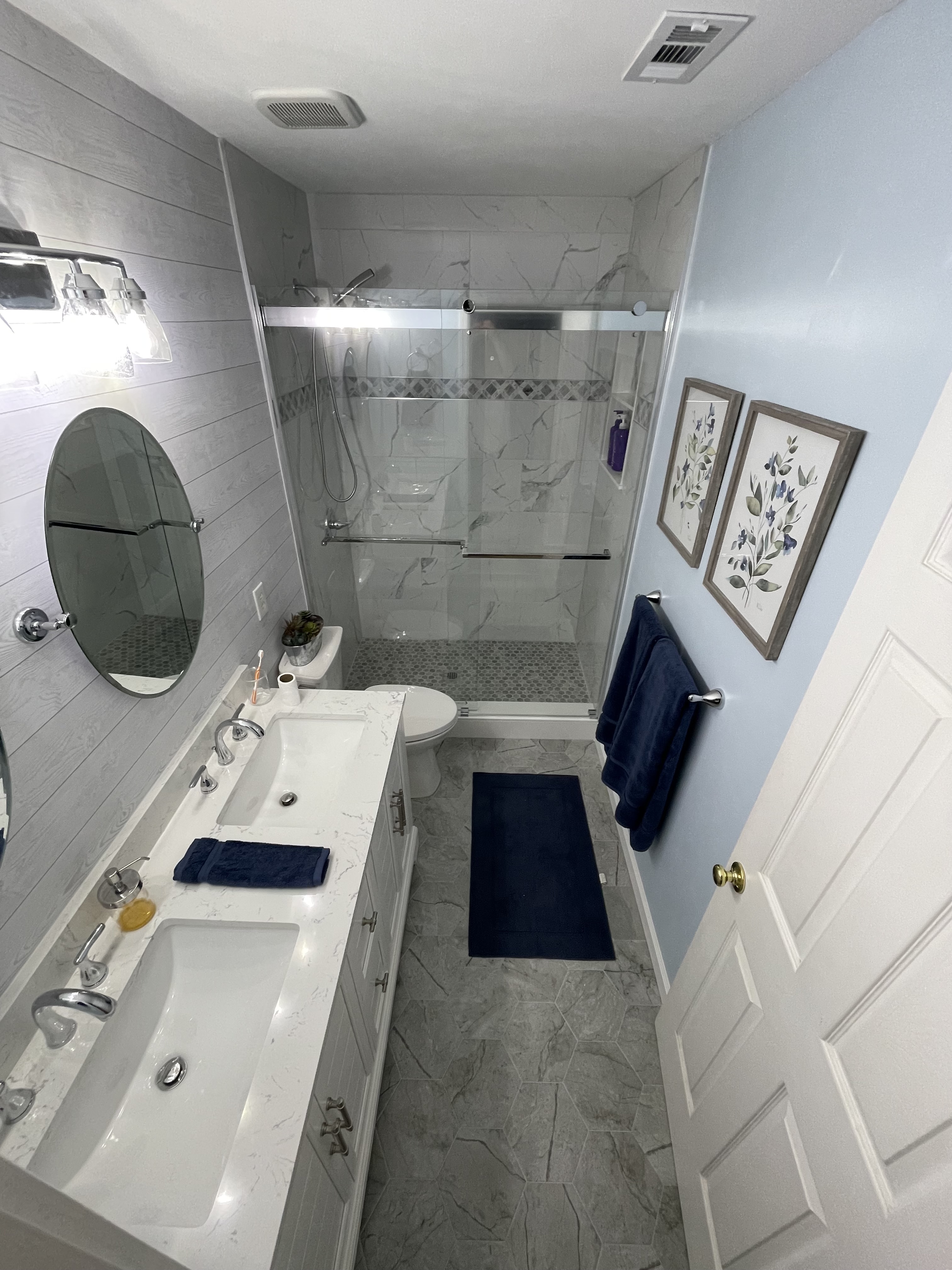 Bathroom Remodel and Mosaic Tile Floor