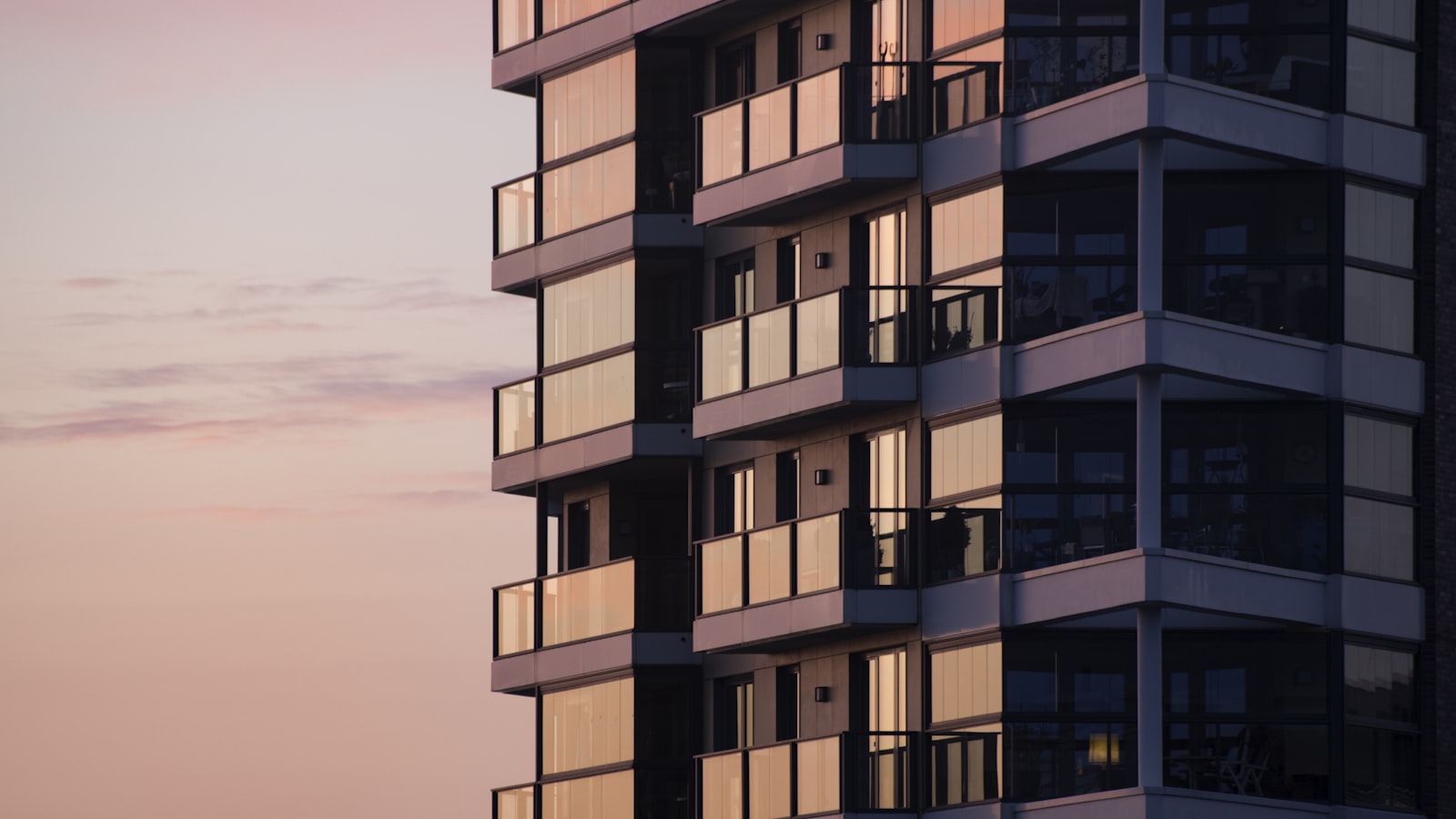 A modern residential apartment building