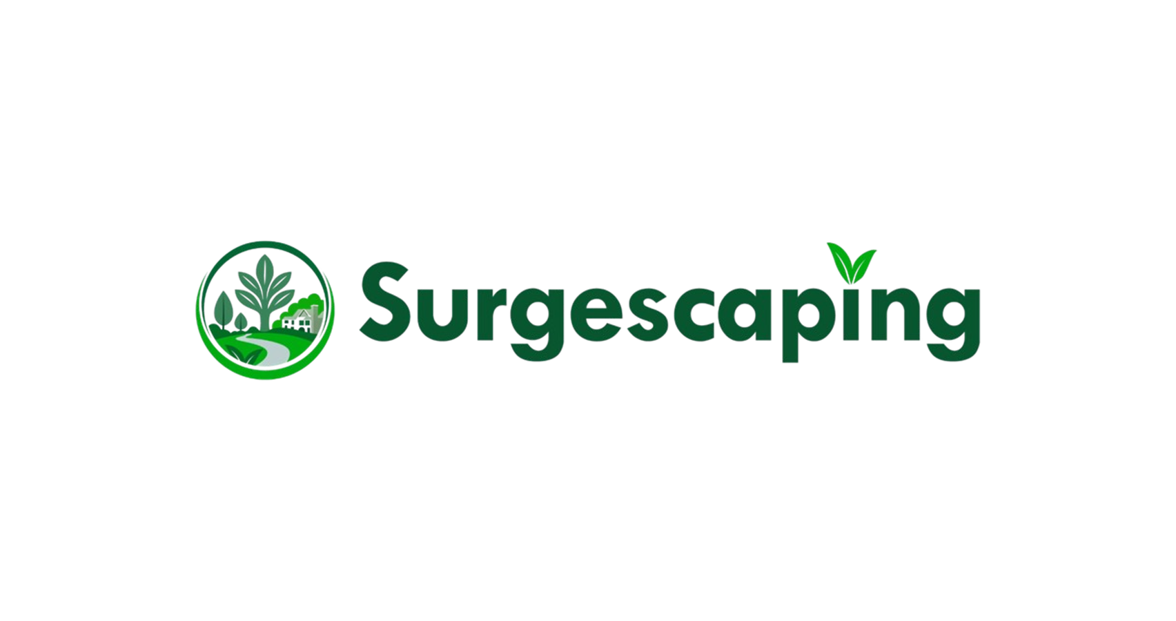 SurgeScaping landscaping company logo