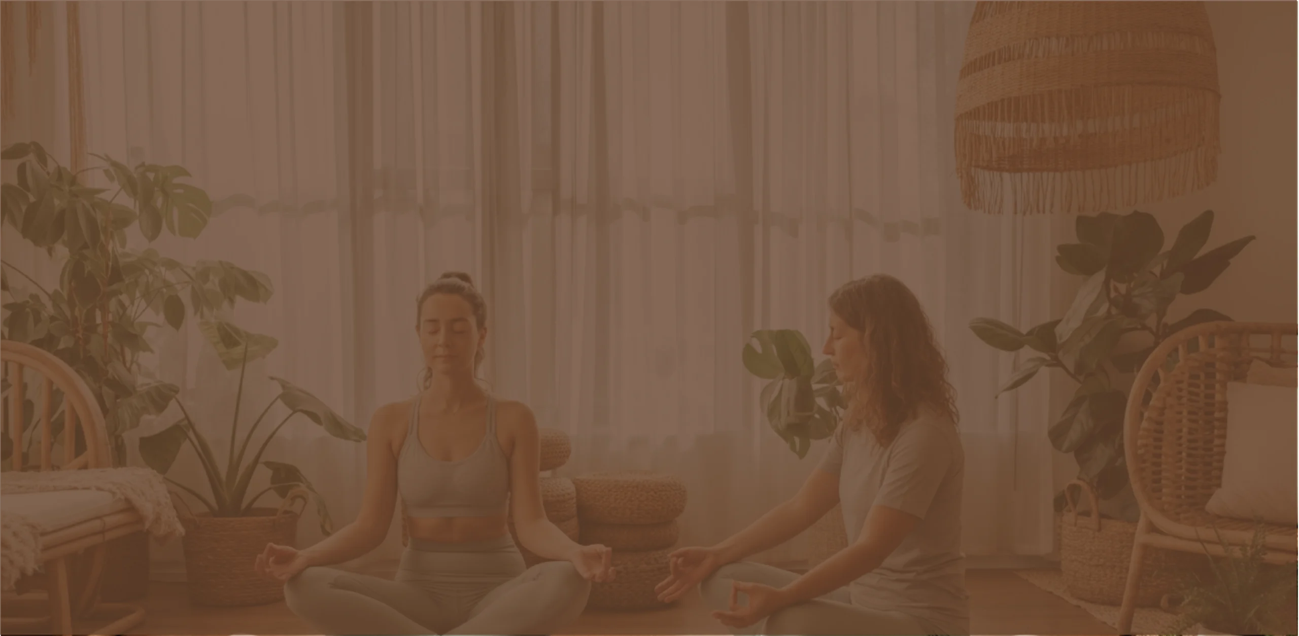Book Now background image, yoga session